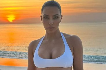Kim Kardashian on the Kardashian Turks and Caicos Islands holiday, April, 2024