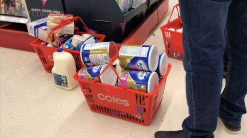 Shoppers are stripping supermarket shelves of precious baby formula. (Supplied)