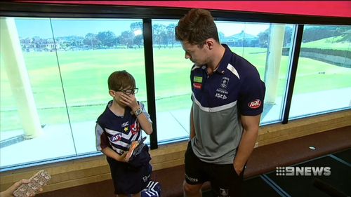 Heath is stoked he gets to train with the side. (9NEWS)