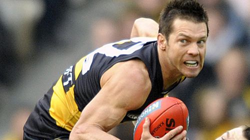 Ben Cousins playing for Richmond in 2010. (AAP)