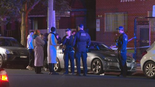 Tï»¿wo teenagers have been hospitalised after an alleged stabbing at a family function, after a group of boys crashed the event. 