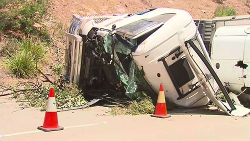 The driver had to be rescued from the wreckage. (9NEWS)