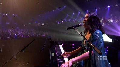 Dami Im performs during tribute to Judith Durham at the ARIAs 2022.