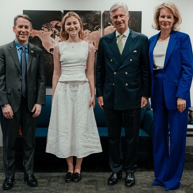 Princess Elisabeth, King Philippe and Queen Mathilde of Belgium 