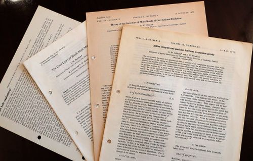 Hawking's 1965 Cambridge University thesis, "Properties of Expanding Universes", sold for 584,750 pounds, more than three times its pre-sale estimate, in the online auction.