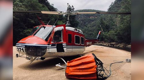 His 1965 UH-1H helicopter was donated to him by a Northern Territory family to help him get back on his feet following the 2005 crash. (9NEWS)