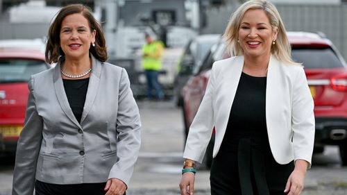 Sinn Fein leader Mary Lou McDonald and Sinn Fein northern leader Michelle O'Neill.