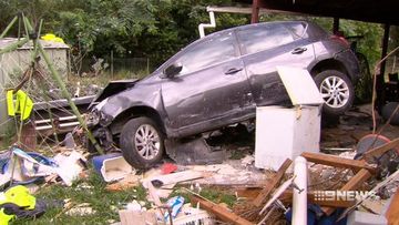 VIDEO: Out-of-control car bulldozes through Ipswich home