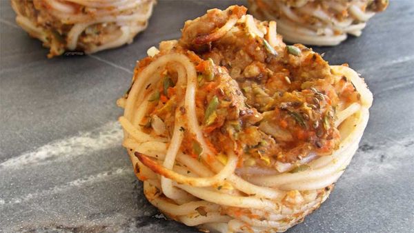 Wheat-free spaghetti cakes recipe