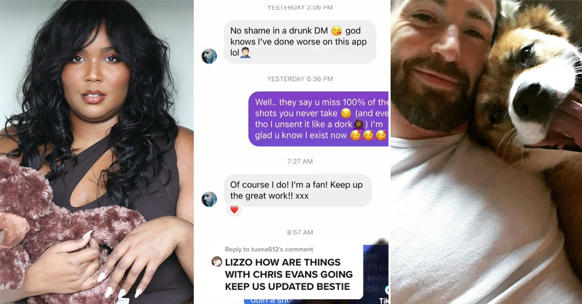 Lizzo tells TikTok about latest spicy Instagram DMs with Chris Evans