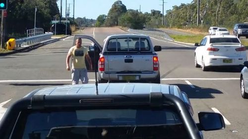 Clint Pollard has been handed a good behaviour bond after pleading guilty to assault. (Dash Cam Owners Australia)