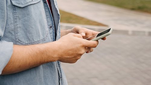 Man using phone