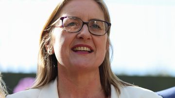 Jacinta Allan addressed media shortly after being elected by Labor to be the next Victorian premier, with deputy Ben Carroll at her side.