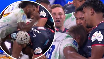 Elbows and headbutts were thrown by the Fijian Drua players in their match against the Melbourne Rebels.