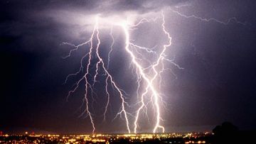 The strongest El Niño event in almost a decade could take place across the world this year causing catastrophic events such as this lightning storm in Santa Barbara in September 1997. (AAP)