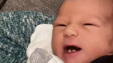 Mom refuses to stop editing 'terrifying' teeth onto baby despite husband's  wishes: 'I'm with dad