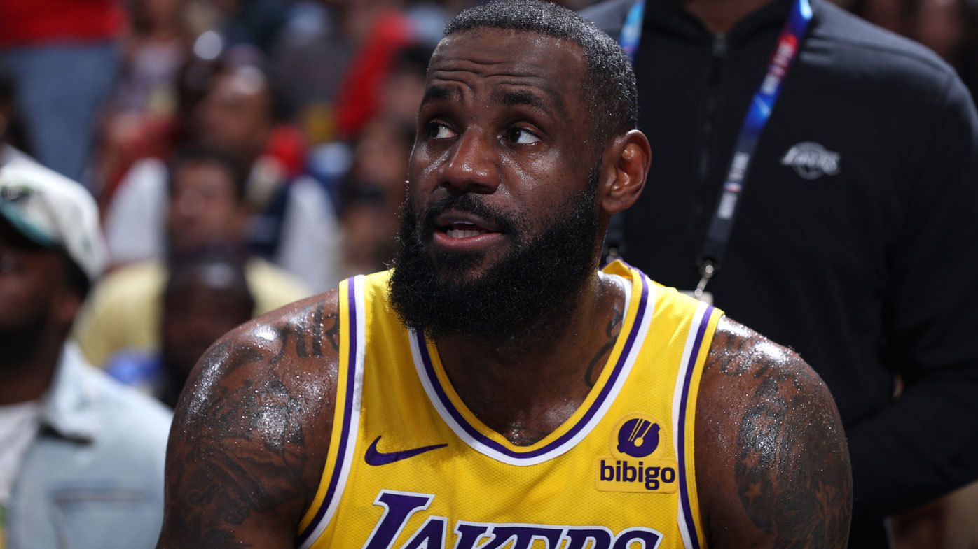 LeBron James takes a rest for the Lakers.