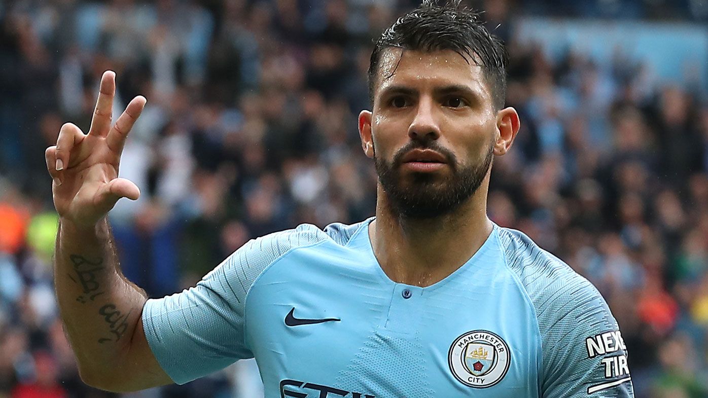 Sergio Aguero hat-trick steers Manchester City to thumping win while Manchester United slump