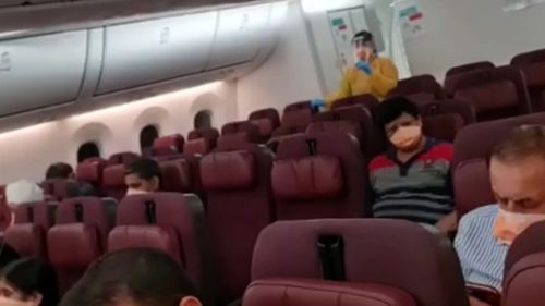 There were 80 Australians on board the flight and a lot of empty seats.