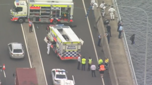 Police are on scene at Banksmeadow where an unauthorised climate protest is taking place.