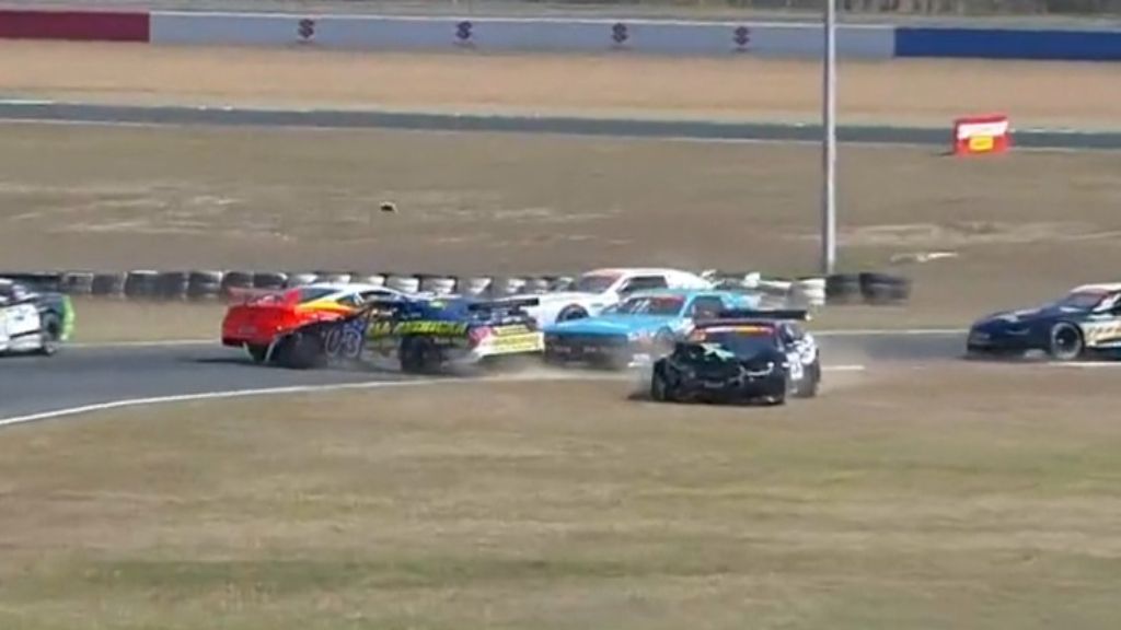 'Pretty pissed off': Trans Am race canned after lap one pile-up leaves driver fuming