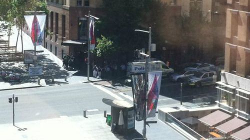 There is a heavy police presence at Martin Place. (Twitter)