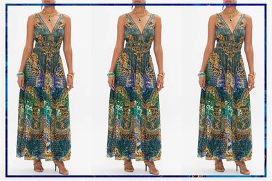 9PR: Camilla Shirred Waist Detail Long Dress