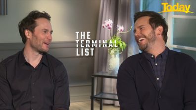 Brooke Boney Chris Pratt Taylor Kitsch The Terminal List fart joke