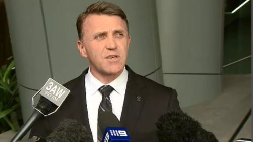 Detective Senior Sergeant Julian Horan from the Homicide Squad spoke to reporters this afternoon. (9NEWS)