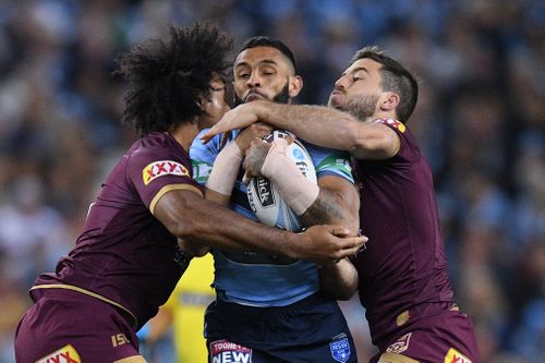There's no way through this time for the flying Josh Addo-Carr. Picture: AAP