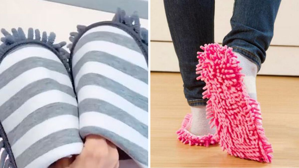 Dust Mop Slippers Lazy Floor Polishing Cleaning Socks Shoes Student Secret  Santa