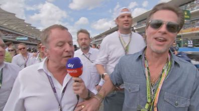 Martin Brundle was snubbed by Brad Pitt on the grid of the US Grand Prix in Austin.