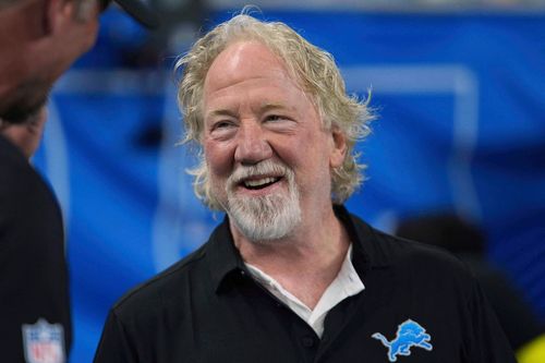 Actor Timothy Busfield before an NFL football game in Detroit in September, 2025. 