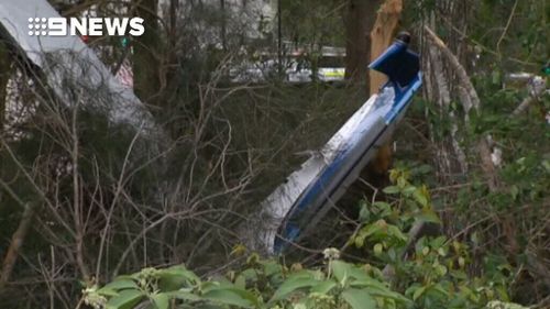 A pilot and passenger were found dead at the scene. (9NEWS)