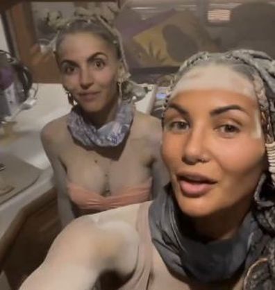 Burning Man attendee covered in dust amid dust storm