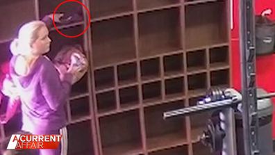 Alleged gym thief caught on CCTV.