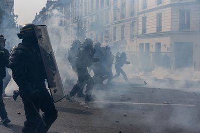 Paris protests May Day