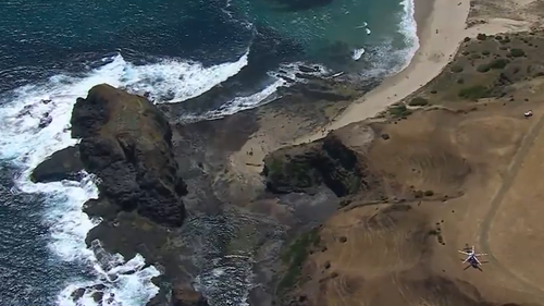 A tourist has been hospitalised after falling six metres down a cliff at the Mornington Peninsula National Park in Victoria. 