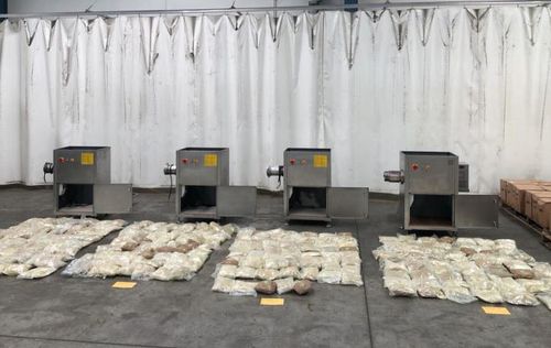 A huge haul of MDMA worth $57 million has been found on a shipping container from Turkey. 