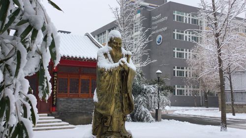 The Beijing International Bilingual Academy in winter.