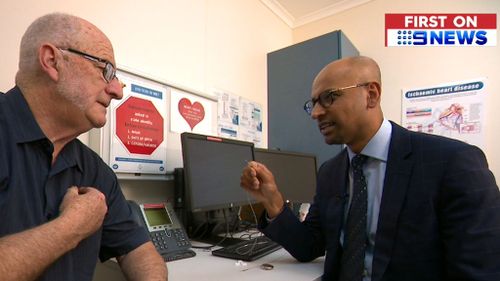 Victorian grandfather Colin Berryman and Associate Professor Uwais Mohamed.