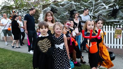 Halloween. Trick Treaters in Willoughby. 31st Oct 2019. Photo: Edwina Pickles.