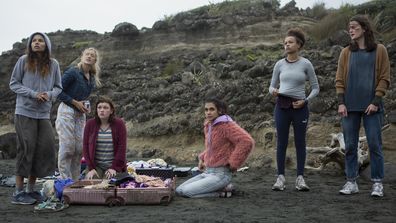 Amazon Original series, The Wilds, cast, Helena Howard, Mia Healey, Shannon Berry, Sophia Ali, Reign Edwards and Sarah Pidgeon.