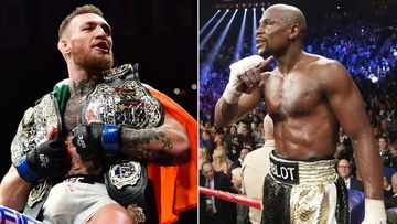 Conor McGregor and Floyd Mayweather. (AAP)