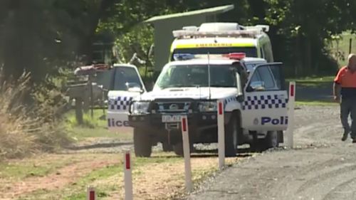 Emergency services at the scene today. (9NEWS)