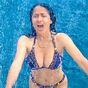 Salma Hayek's holiday photoshoot ruined in playful moment