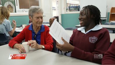 A teacher in south-west Sydney is so adamant about making sure the elderly residents in her community aren't forgotten, she's invited them to join her year 9 English class.