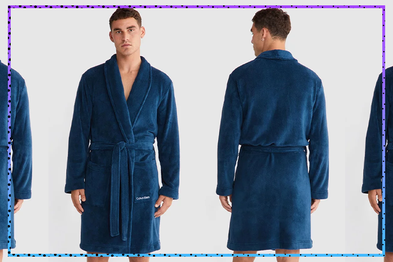 9PR: Calvin Klein Plush Robe, Classic Navy