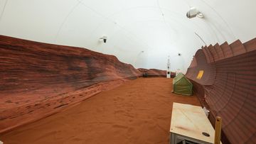 Crew Health and Performance Exploration Analog -- is the latest series of Mars analog missions conducted by NASA. A simulation of life on the Martian surface, each of the three planned missions will last 378 days, and take place in a sealed habitat inside the Johnson Space Center in Houston, Texas.