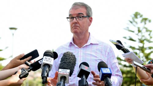 NSW Leader of the Opposition Michael Daley speaks to the media at Maroubra Beach, Sydney, Sunday, March 24, 2019. Mr Daley conceded defeat of the 2019 New South Wales Election on Saturday night after taking just one seat from the coalition and winning 33 per cent of the primary vote.